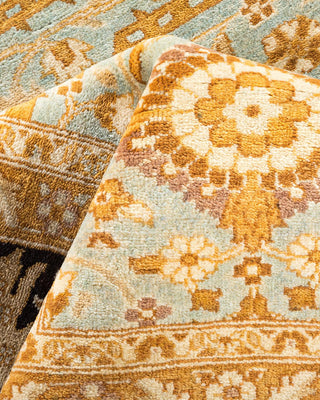 Contemporary Eclectic Light Blue Wool Area Rug 6' 3" x 7' 9" - Solo Rugs