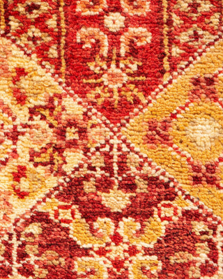 Contemporary Eclectic Orange Wool Area Rug 6' 2" x 8' 4" - Solo Rugs