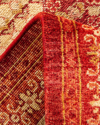 Contemporary Eclectic Orange Wool Area Rug 6' 2" x 8' 4" - Solo Rugs