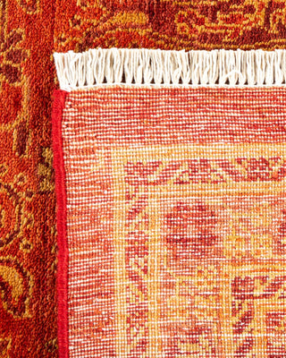 Contemporary Eclectic Orange Wool Area Rug 9' 0" x 12' 5" - Solo Rugs