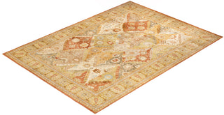 Contemporary Eclectic Orange Wool Area Rug 10' 0" x 13' 9" - Solo Rugs