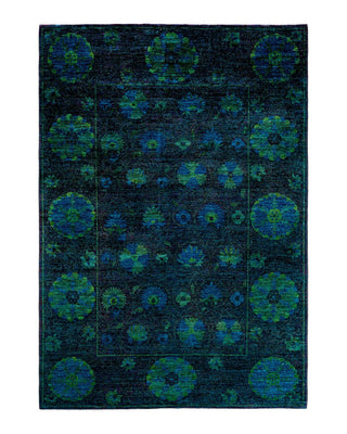 Contemporary Fine Vibrance Red Wool Area Rug 6' 1" x 8' 10" - Solo Rugs