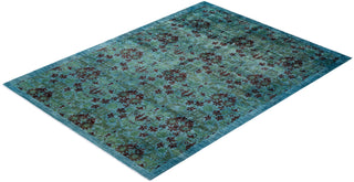 Contemporary Fine Vibrance Light Blue Wool Area Rug 9' 1" x 11' 10" - Solo Rugs