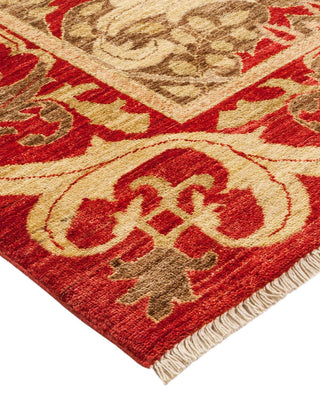 Contemporary Arts & Crafts Brown Wool Area Rug 8' 2" x 11' 5" - Solo Rugs