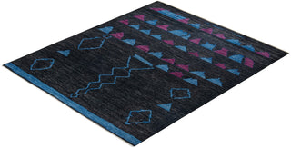 Contemporary Modern Black Wool Area Rug 8' 4" x 9' 10" - Solo Rugs