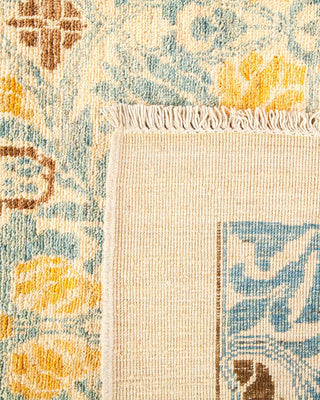 Contemporary Arts & Crafts Ivory Wool Area Rug 6' 2" x 8' 10" - Solo Rugs