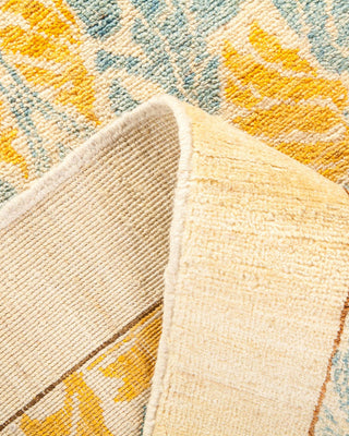 Contemporary Arts & Crafts Ivory Wool Area Rug 6' 2" x 8' 10" - Solo Rugs