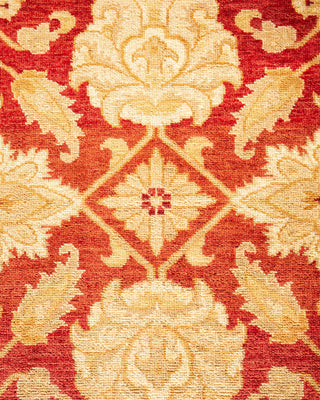 Contemporary Eclectic Orange Wool Area Rug 8' 1" x 9' 10" - Solo Rugs