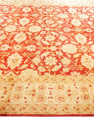 Contemporary Eclectic Orange Wool Area Rug 8' 1" x 9' 10" - Solo Rugs