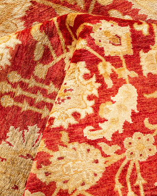 Contemporary Eclectic Orange Wool Area Rug 8' 1" x 9' 10" - Solo Rugs