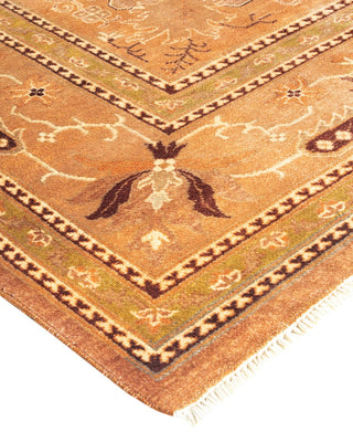 Contemporary Eclectic Yellow Wool Area Rug 8' 2" x 10' 4" - Solo Rugs