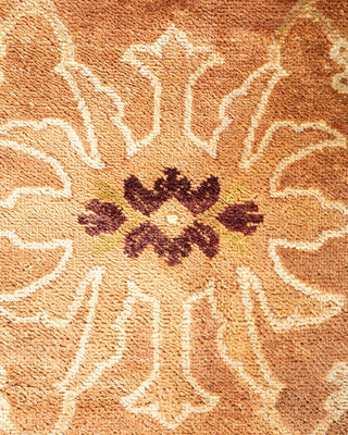 Contemporary Eclectic Yellow Wool Area Rug 8' 2" x 10' 4" - Solo Rugs
