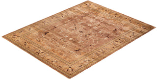 Contemporary Eclectic Yellow Wool Area Rug 8' 2" x 10' 4" - Solo Rugs