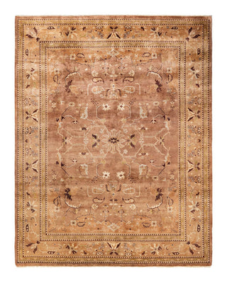 Contemporary Eclectic Yellow Wool Area Rug 8' 2" x 10' 4" - Solo Rugs
