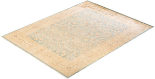 Contemporary Eclectic Light Blue Wool Area Rug 8' 0" x 10' 2" - Solo Rugs