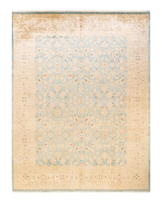 Contemporary Eclectic Light Blue Wool Area Rug 8' 0" x 10' 2" - Solo Rugs
