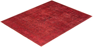 Contemporary Vibrance Red Wool Area Rug 8' 0" x 10' 1" - Solo Rugs