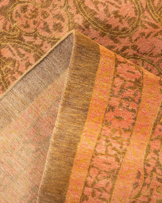 Traditional Mogul Yellow Wool Area Rug 10' 1" x 13' 4" - Solo Rugs