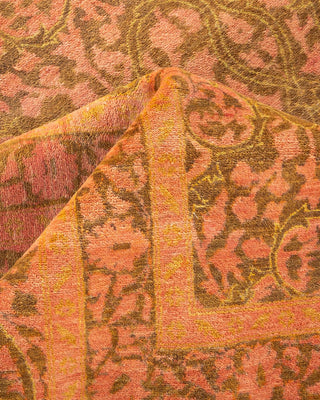 Traditional Mogul Yellow Wool Area Rug 10' 1" x 13' 4" - Solo Rugs