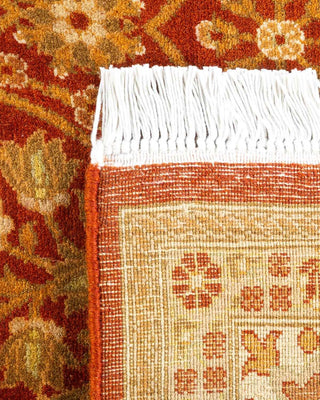 Traditional Mogul Orange Wool Area Rug 5' 2" x 8' 10" - Solo Rugs