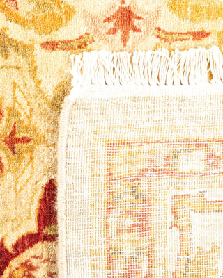 Traditional Mogul Ivory Wool Area Rug 4' 3" x 5' 8" - Solo Rugs