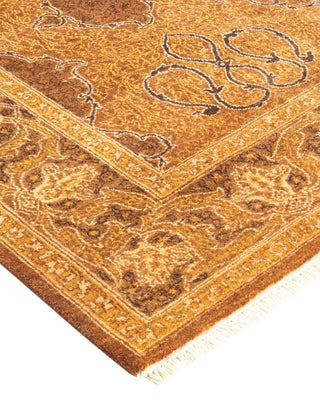 Traditional Mogul Yellow Wool Area Rug 4' 3" x 6' 0" - Solo Rugs