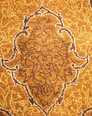 Traditional Mogul Yellow Wool Area Rug 4' 3" x 6' 0" - Solo Rugs