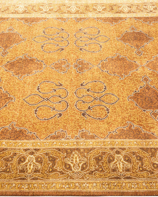 Traditional Mogul Yellow Wool Area Rug 4' 3" x 6' 0" - Solo Rugs