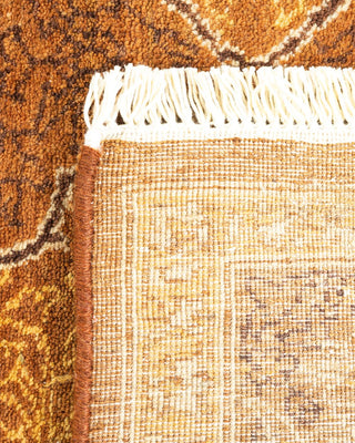 Traditional Mogul Yellow Wool Area Rug 4' 3" x 6' 0" - Solo Rugs