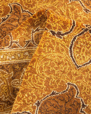 Traditional Mogul Yellow Wool Area Rug 4' 3" x 6' 0" - Solo Rugs