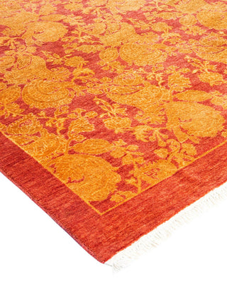 Traditional Mogul Pink Wool Area Rug 4' 2" x 5' 10" - Solo Rugs