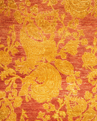 Traditional Mogul Pink Wool Area Rug 4' 2" x 5' 10" - Solo Rugs