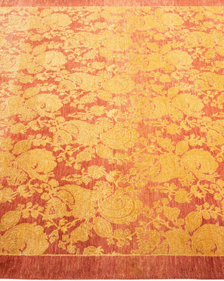 Traditional Mogul Pink Wool Area Rug 4' 2" x 5' 10" - Solo Rugs