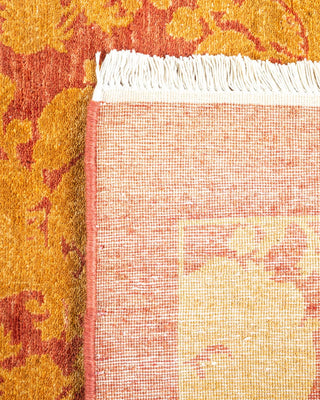 Traditional Mogul Pink Wool Area Rug 4' 2" x 5' 10" - Solo Rugs