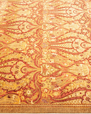 Traditional Mogul Yellow Wool Area Rug 4' 4" x 6' 7" - Solo Rugs