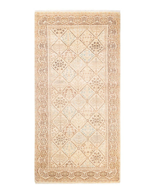 Traditional Mogul Ivory Wool Area Rug 4' 0" x 8' 3" - Solo Rugs