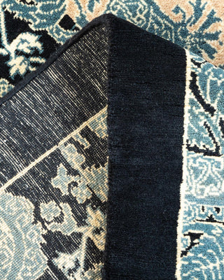 Traditional Mogul Black Wool Area Rug 4' 4" x 6' 6" - Solo Rugs
