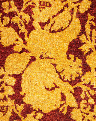 Traditional Mogul Red Wool Area Rug 4' 2" x 6' 2" - Solo Rugs