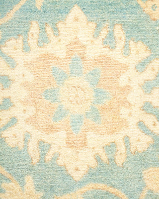 Traditional Mogul Light Blue Wool Area Rug 4' 4" x 6' 4" - Solo Rugs