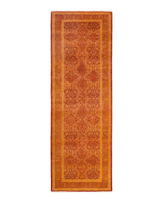 Traditional Mogul Orange Wool Runner 3' 0" x 9' 0" - Solo Rugs
