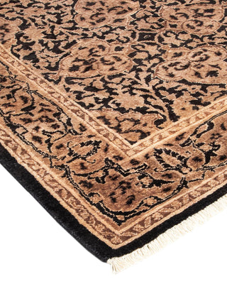 Traditional Mogul Black Wool Runner 2' 6" x 17' 7" - Solo Rugs