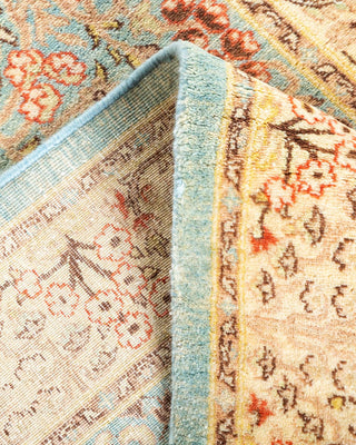 Traditional Mogul Light Blue Wool Runner 2' 7" x 13' 7" - Solo Rugs