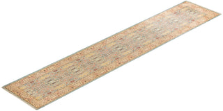 Traditional Mogul Light Blue Wool Runner 2' 7" x 13' 7" - Solo Rugs