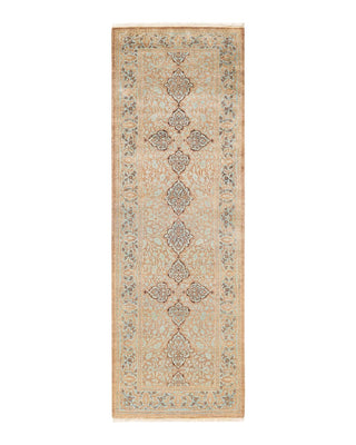 Traditional Mogul Brown Wool Runner 2' 7" x 7' 10" - Solo Rugs
