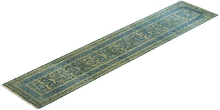 Traditional Mogul Green Wool Runner 2' 6" x 12' 4" - Solo Rugs