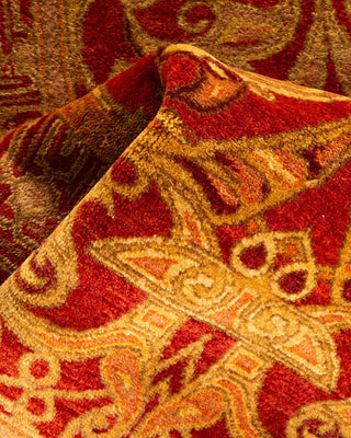 Traditional Mogul Orange Wool Runner 2' 7" x 10' 3" - Solo Rugs