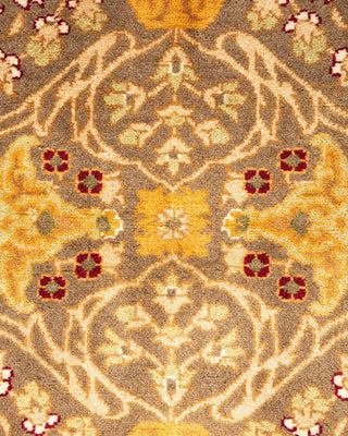 Traditional Mogul Brown Wool Area Rug 3' 2" x 5' 0" - Solo Rugs