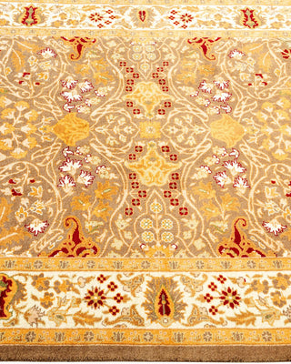 Traditional Mogul Brown Wool Area Rug 3' 2" x 5' 0" - Solo Rugs