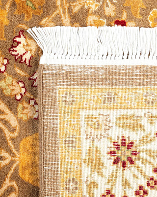 Traditional Mogul Brown Wool Area Rug 3' 2" x 5' 0" - Solo Rugs