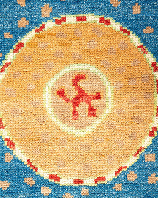 Contemporary Modern Yellow Wool Area Rug 6' 2" x 8' 10" - Solo Rugs
